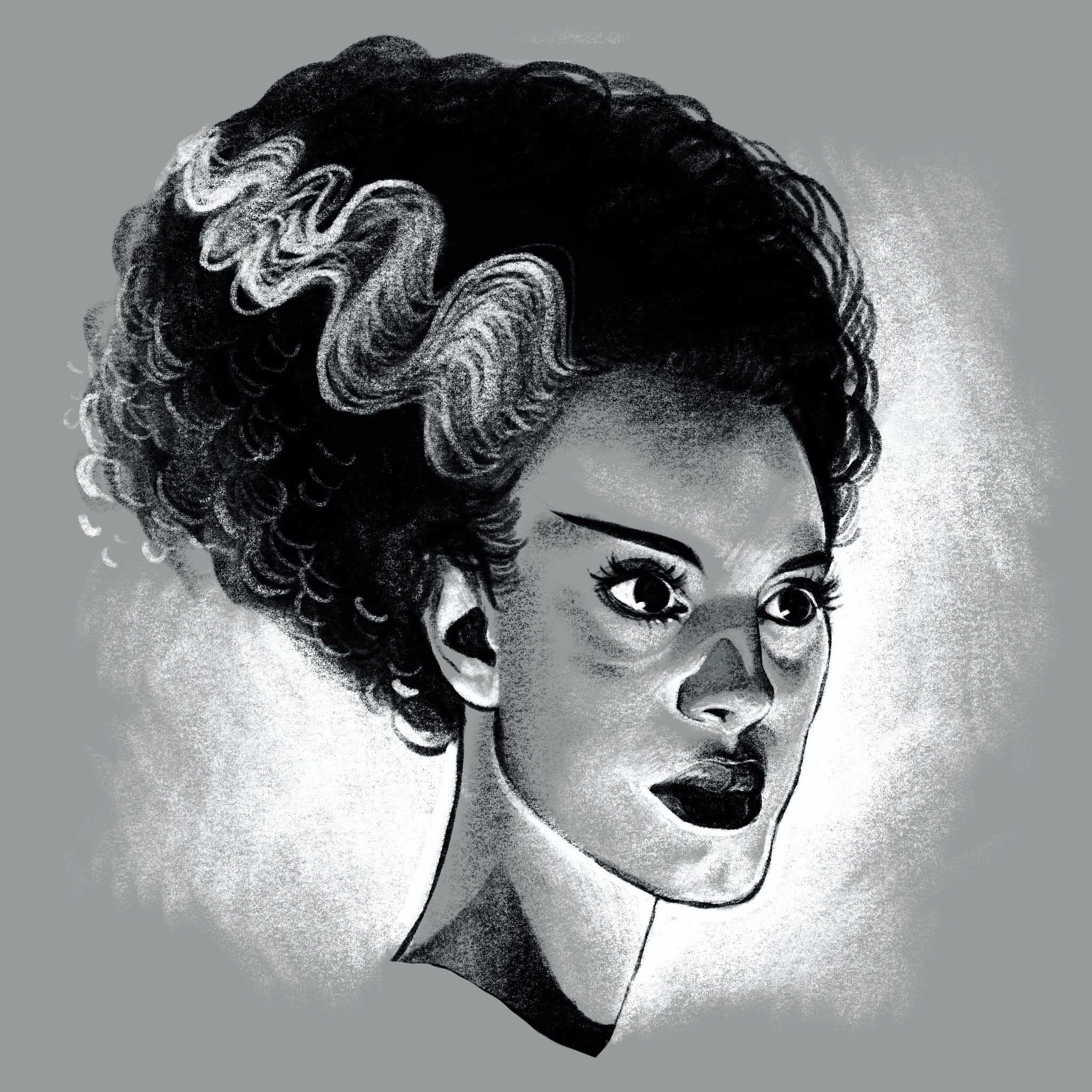 "Elsa Lanchester" | iPad Pro - Procreate | 2017