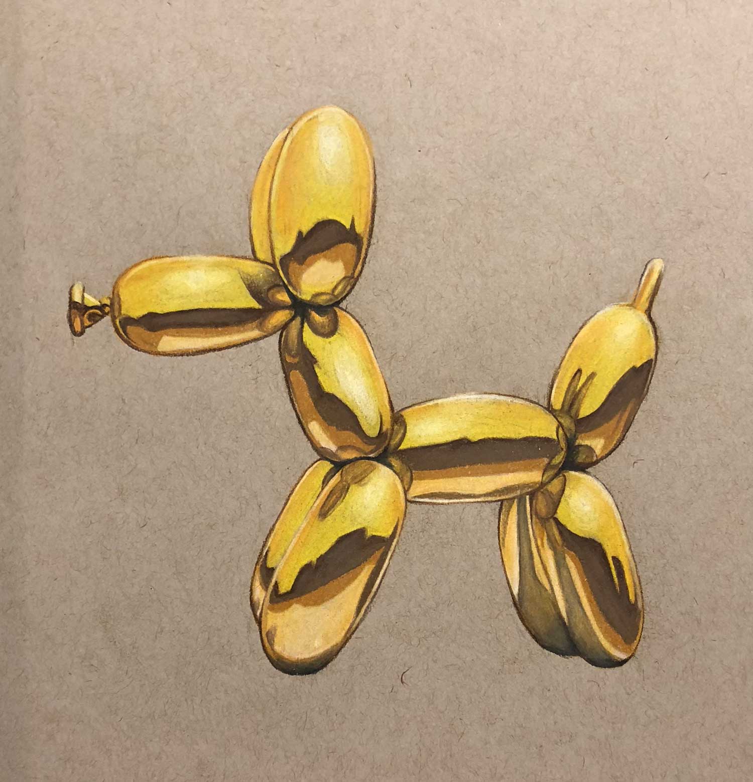 Balloon Dog | Prismacolor Pencils, Wax Pastels | 2017