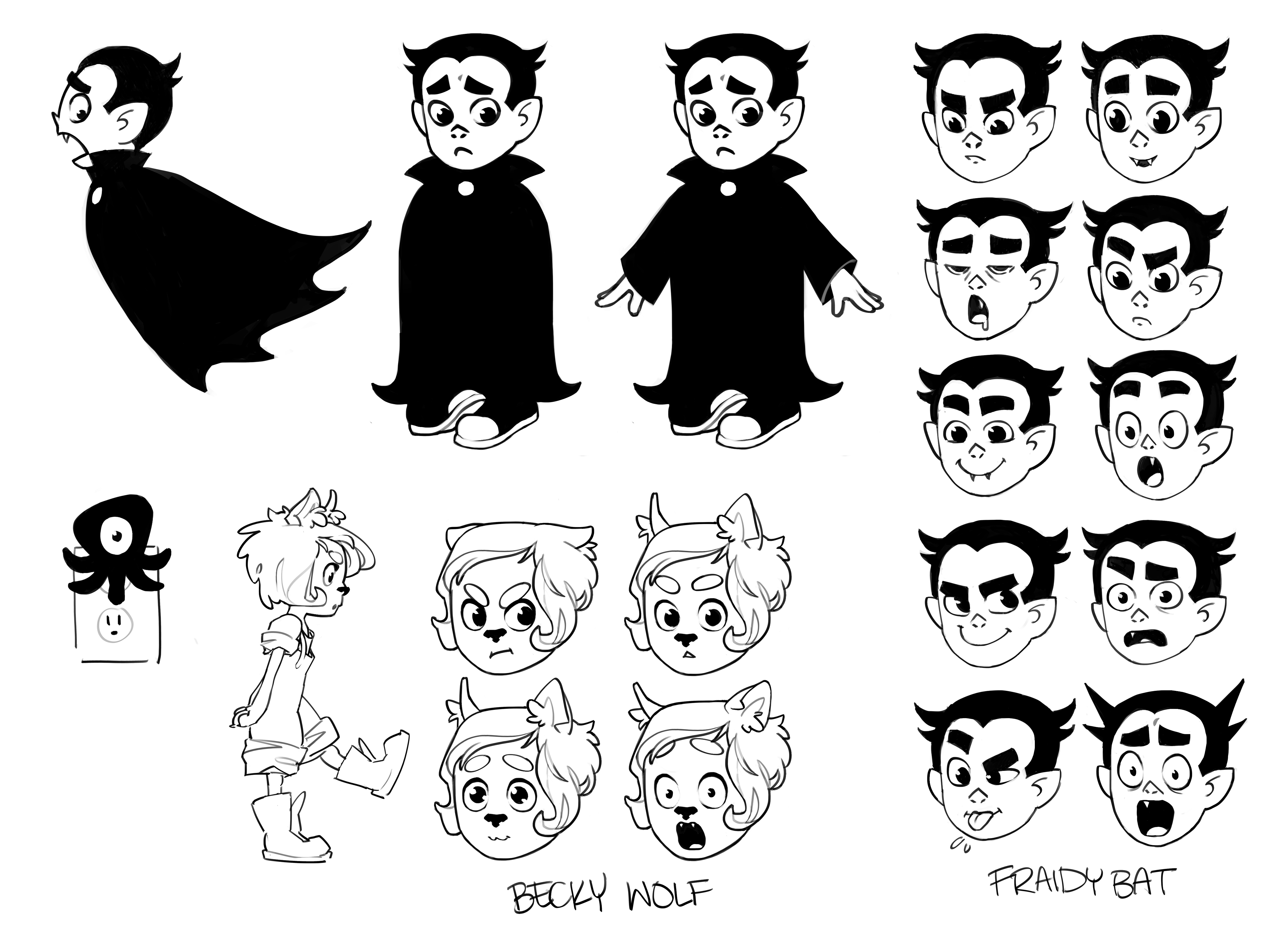 Fraidy Bat Concepts | Adobe Photoshop | 2013